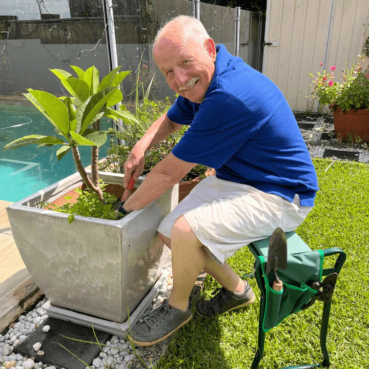 Foldable ComfortFlex Garden Kneeler & Bench With Tool Pouch Garden Rest