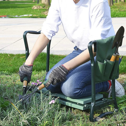 Foldable ComfortFlex Garden Kneeler & Bench With Tool Pouch Garden Rest