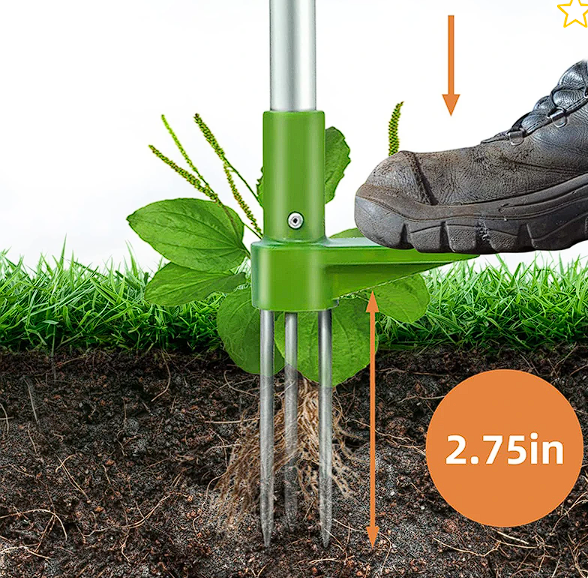 WildRoot Extractor: Dual-Section Aluminum Weed Eliminator