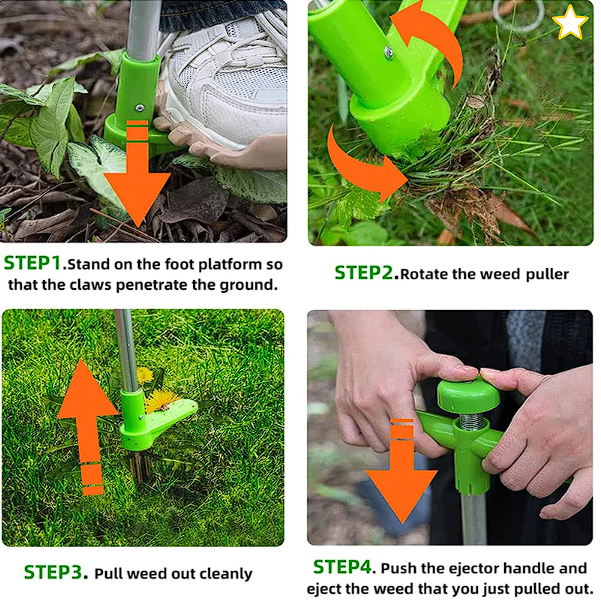 WildRoot Extractor: Dual-Section Aluminum Weed Eliminator